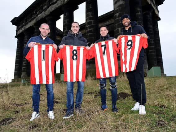 Sunderland players (left to right) Darron Gibson, John O'Shea, Brian Oviedo and Joleon Lescott.