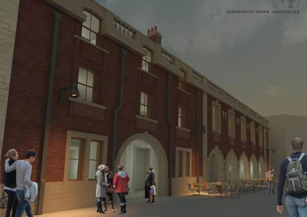 An artist's impression from Ainsworth Spark Associates showing how the Old Fire Station in High Street West might look like.