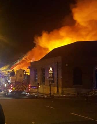 The blaze started at about 5.30pm on Friday. Picture by Chantelle Crighton.