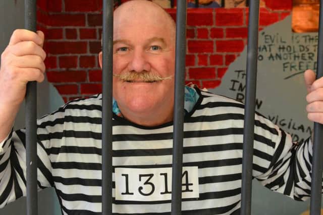 Artist Andrew Parkin's prison cell installation.