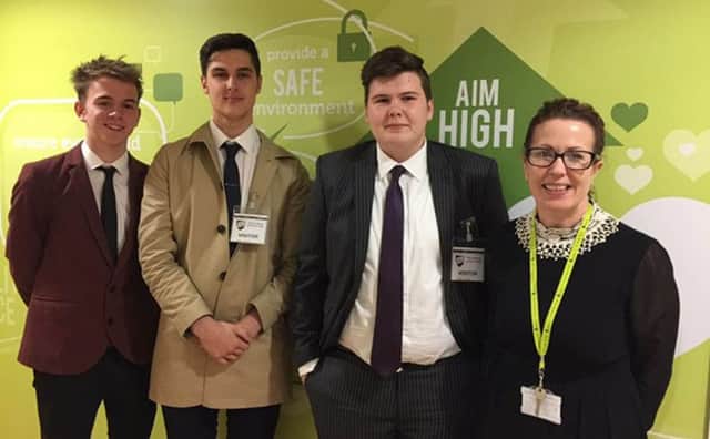 Students from East Durham College took part in the Leadership Challenge.