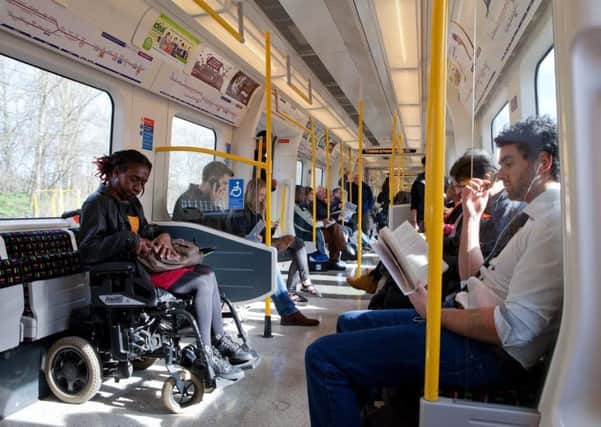 Linear seating which could soon be used on the Metro system.