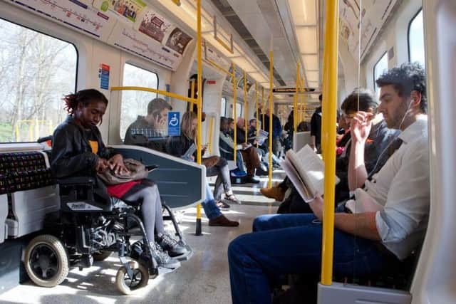 Linear seating which could soon be used on the Metro system.