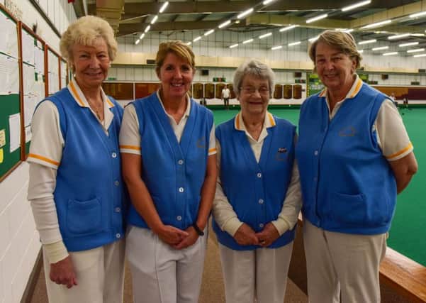 Houghton Ladies bowlers (from left): Ruth Turnbull, Susan Forster, Olwen Charlton and Joan Watt. Picture by Kevin Brady