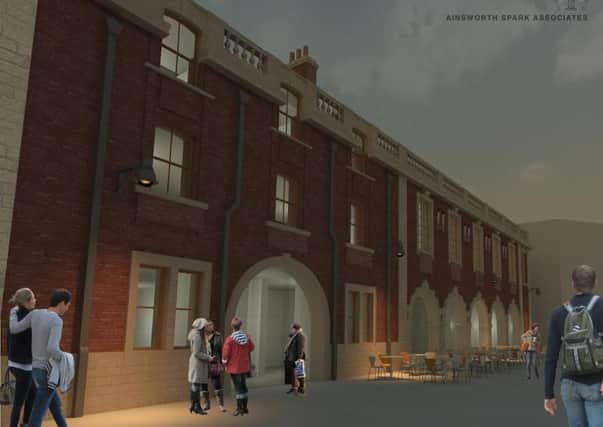 An artist's impression from Ainsworth Spark Associates showing how the Old Fire Station in High Street West might look.