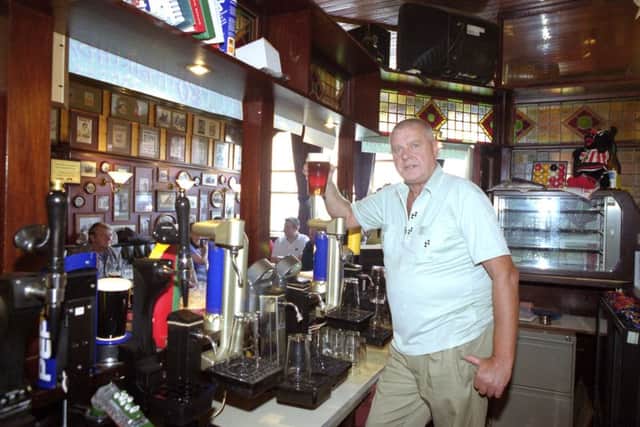 Sid Bicker pulls a last pint at the Brewery Tap.