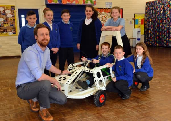 Bournmoor Primary School green car competition winners
Teacher Oliver Seaton