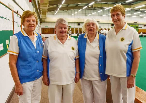 Houghton Ladies bowlers (from left): Ellen Faith, Eleanor Barren, Betty Prudhoe and Brenda Robson