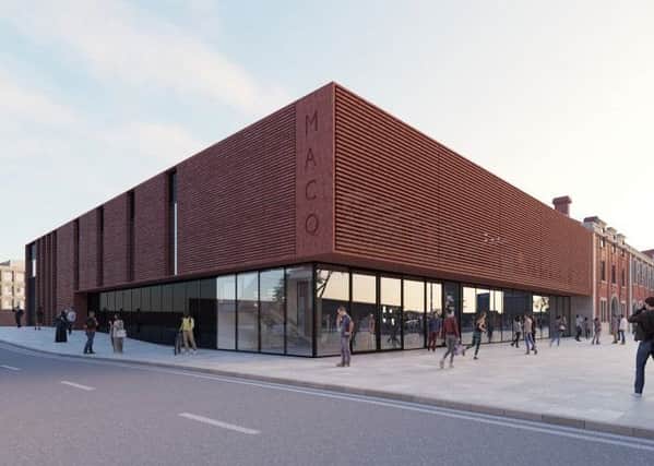 How the auditorium will look from the corner of Dun Cow Street