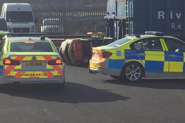 The scene of the accident at Sunderland Enterprise Park.