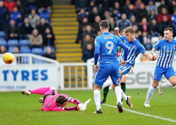 Rhys Oates hits home Pools' opener against Plymouth