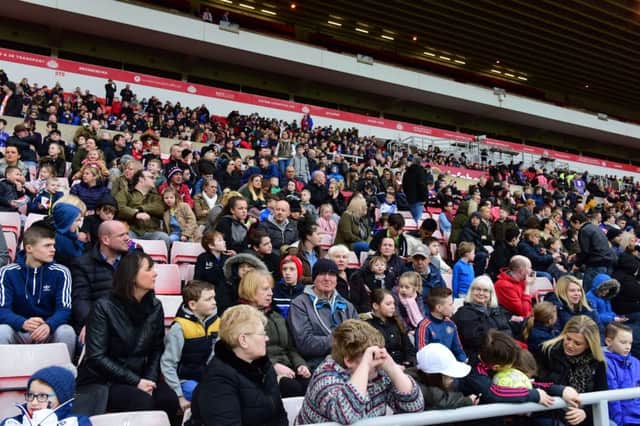 Fans at the SAFC open training session at the Stadium of Light.