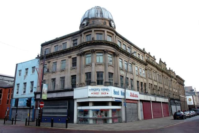 Mackie's Corner, High Street West and fawcett Street, Sunderland, pictured before it was borded up for redevelopment.