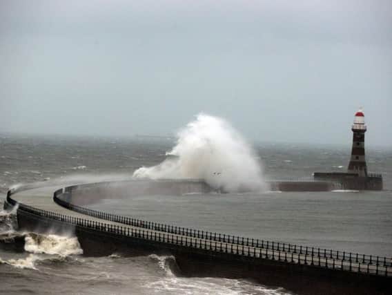 Echo photographer Stuart Norton captured waves crashing against Roker Pier.
