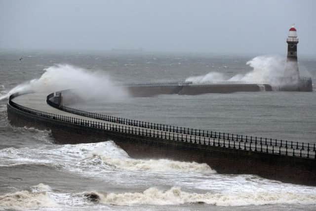 Echo photographer Stuart Norton captured waves crashing against Roker Pier.