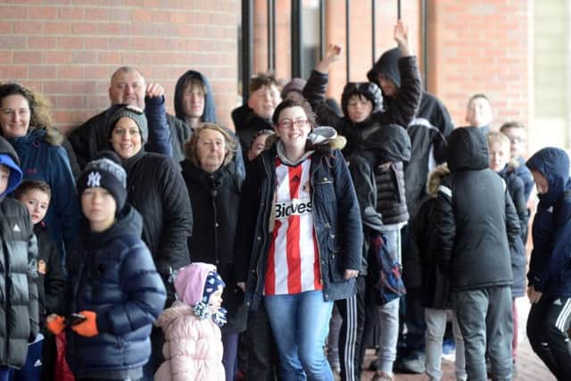 Sunderland fans gather at the Stadium of Light to meet the club's latest signings.