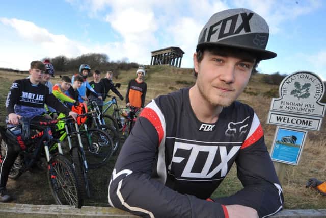 Cyclist Dan King with fellow cyclists have found traps being set to stop them riding at Penshaw Woods.