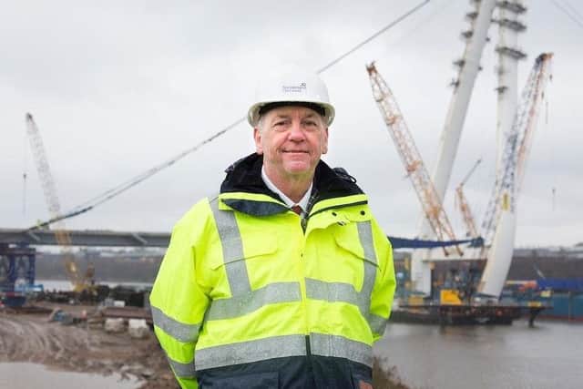 Coun Paul Watson at the New Wear Crossing site