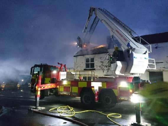 Photos taken by County Durham and Darlington Fire and Rescue Service while firefighters tackle the blaze in Shotton Colliery.