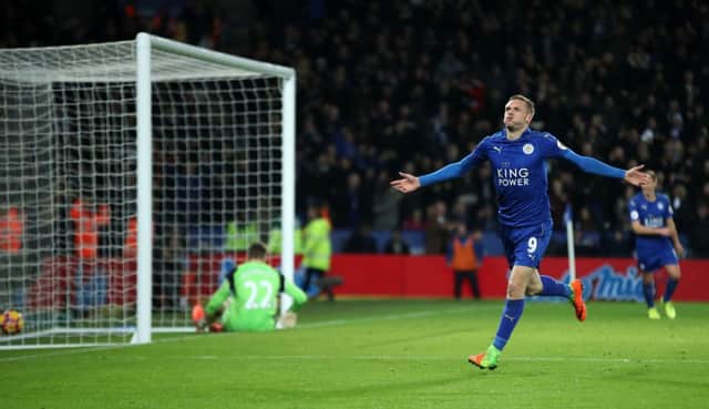 Jamie Vardy was back to form against Liverpool
