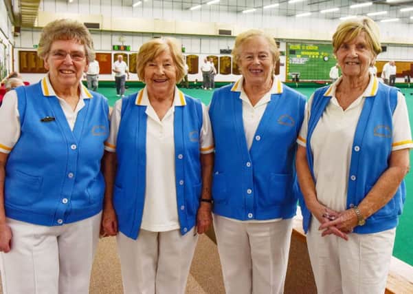 Houghton Ladies bowlers (from left): Jenny Smith, Audrey Latimer, Harla Collingwood and Ann Banks.