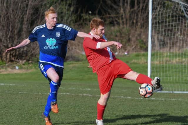 Southwick (blue) meet SR Dons in the Sunderland Sunday League. Picture by Kevin Brady