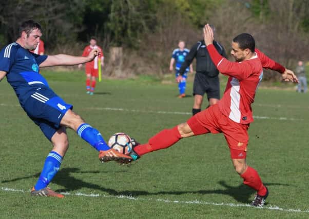 SR Dons (red) take on Southwick in the Sunderland Sunday League. Picture by Kevin Brady