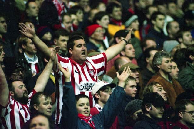 Sunderland fans in good voice at the City Ground in 1998