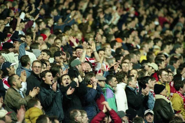The 5,000-strong Sunderland support revel in a fine performance at Nottingham Forest in 1998