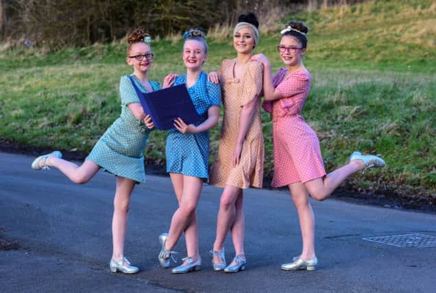 Dancers from the Caroline Oliver School of Dance, The Lakeside, Sunderland, who are taking part in a dance championship contest in  London, l-r are Ruby Wootton (12) Beth Carney (11) Beth Fletcher 13) and Paige Dodd (14)