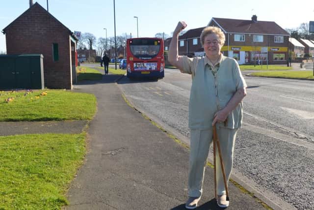 Oakfield Court resident Doreen Sissons bus route victory campaign