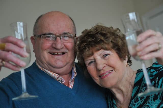 David and Margaret Kennedy, of Donwell, Washington, celebrating their golden wedding anniversary.