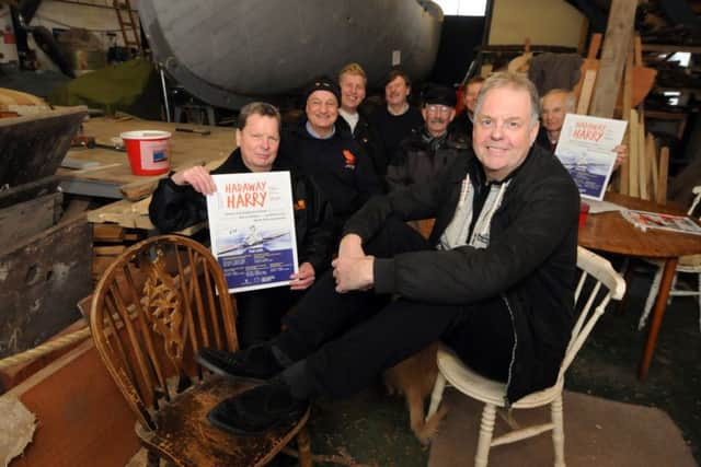 Ed Waugh, front, at the launch of recent success Hadaway Harry