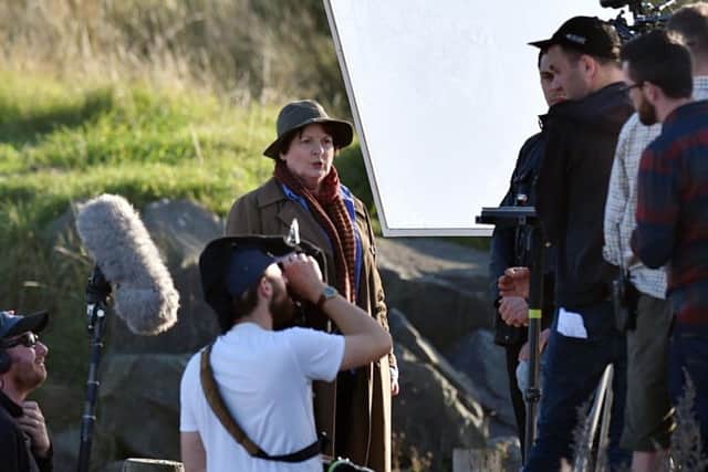 A shot taken as a previous series of Vera is filmed in the North East.