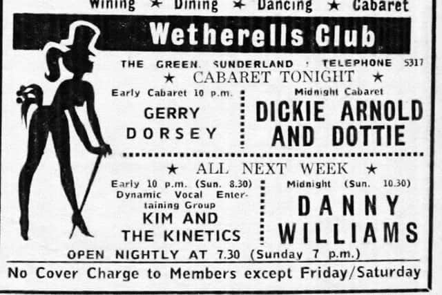 Wetherells on January 1, 1966, with Gerry Dorsey on at 10pm.