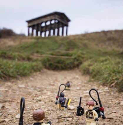 The figures visited Penshaw Monument.