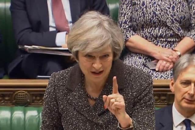 The Prime Minister addressing the House of Commons on the plans to leave the EU today.