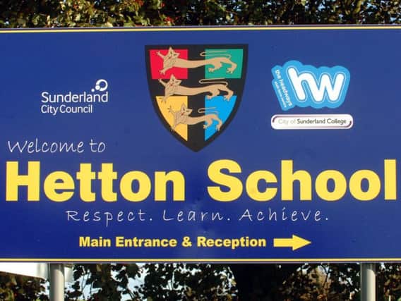Hetton Schools old sign - in the days when it was still waiting to be rebuilt.