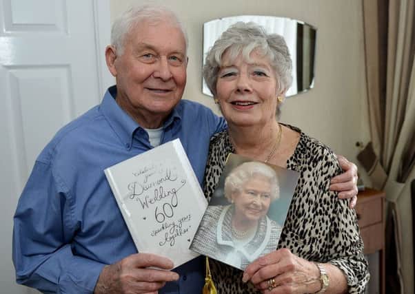 Bob and Dorothy Gallagher celebrate their Diamond wedding.  Picture by FRANK REID