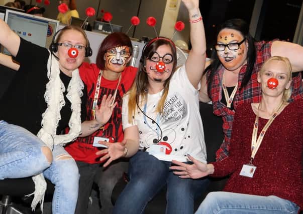 Staff at npower get in the mood for Comic Relief.