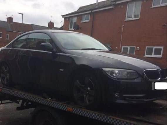 A black BMW was seized from the streets of Horden today by officers from Cleveland and Durham RPU.