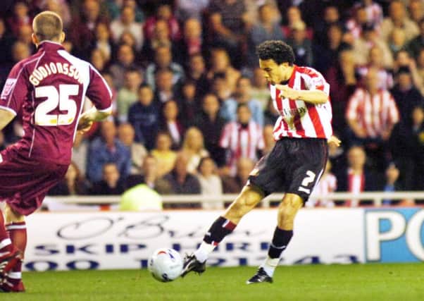 Carlos Edwards rifles home Sunderland's winner against Burnley back in April 2007. Picture by Peter Berry