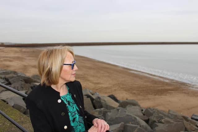 Ann Cantle looks out on Sunderland seafront.