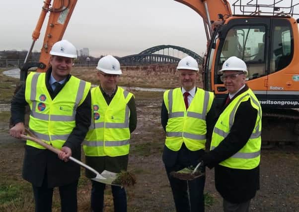 (from left) Siglion chief executive John Seager, Igloo Regeneration director David Roberts, Carillion development director Chris Ives and Sunderland City Council leader Paul Watson at the start of work on the Vaux site