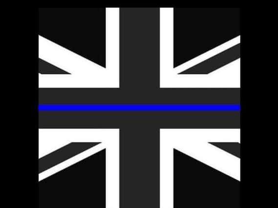 The region's police forces have changed their profile pictures to the Thin Blue Line Union Jack.