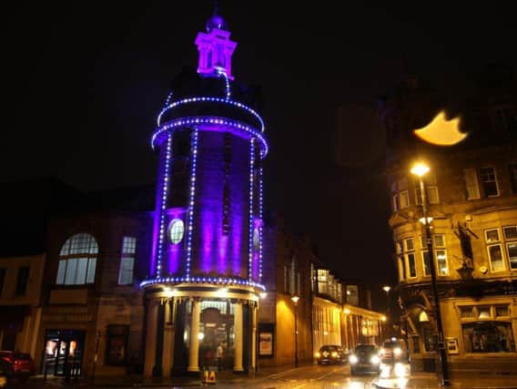 The Sunderland Empire was washed with blue lights for the night to mark the event.