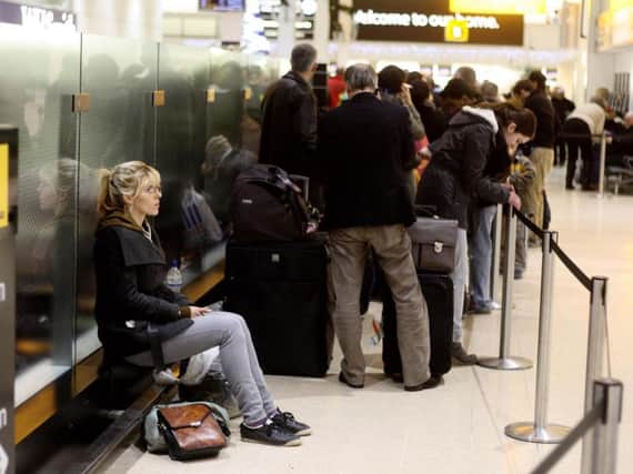 You might be able to claim a refund if your flight is delayed. Pic: PA.