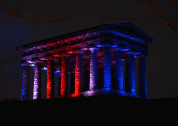 Penshaw Monument in memory of Westminster attack victims