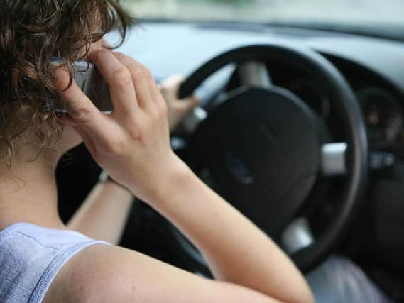 Drop in numbers of people using mobile phones while they drive.