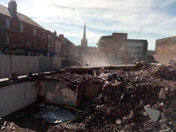 Demolition work in Claypath, Durham. Picture by Neil Watson.